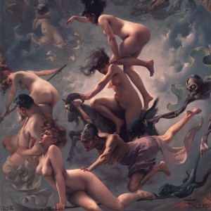 Luis Ricardo Falero (1851-1896) : Witches going to their Sabbath (1878)